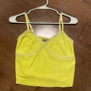 Neon tank top with lace